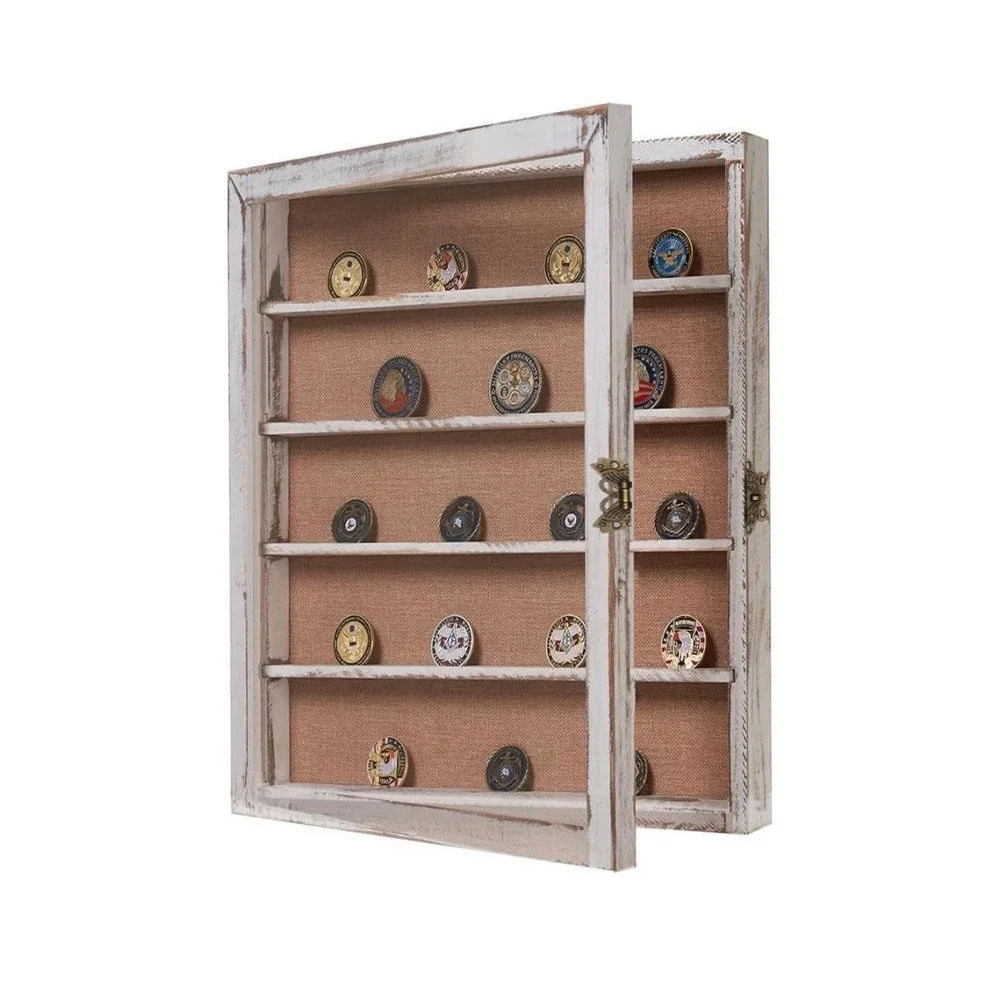 14x17 Large Shadow Box Frame with Shelves. White
